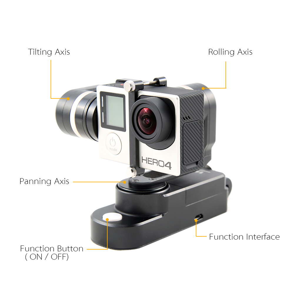 unknown Feiyu FY WG 3-axis Wearable Gimbal Stabilizer for GoPro Hero 3 3+ 4 SJCAM SJ4000 and Similar Shaped Action Cameras