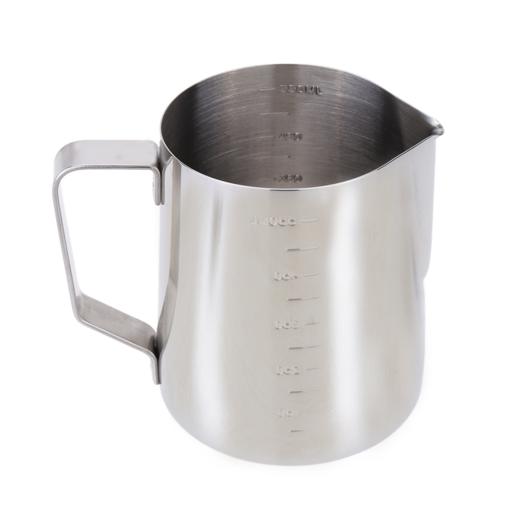 unknown Stainless Steel Milk Frother Pitcher Milk Foam Container Measuring Cups Coffe Appliance