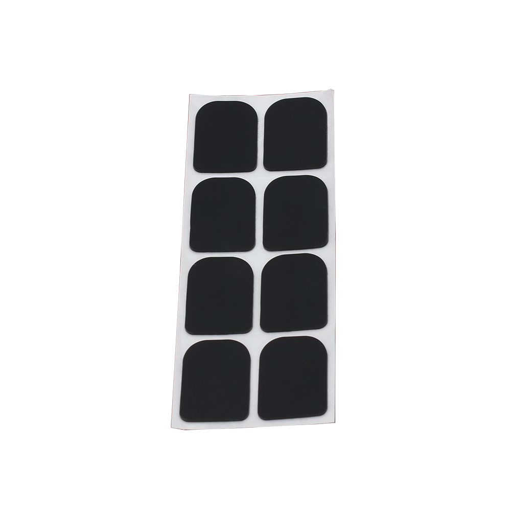 unknown 0.3mm 8pcs Black Rubber Soprano Saxophone Sax Clarinet Mouthpiece Patches Pads Cushions