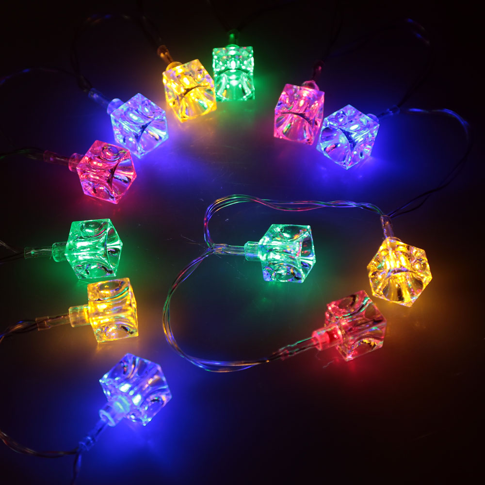 unknown LIXADA 2.1M 20 LED Multi Color Ice Block Lamp Fairy String Light for Party Wedding Christmas Home Room Outdoor Decoration