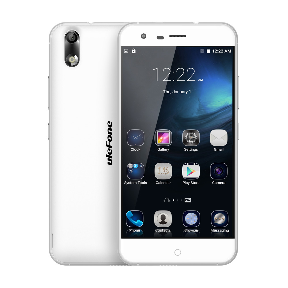 unknown Ulefone Paris 4G Smartphone Android 5.1-White with  Free Flip Cover and Tempered Glass Screen Protector