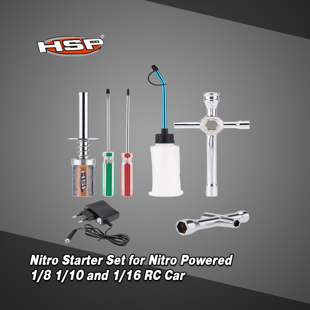 unknown Original HSP 80141 Nitro Starter Set for Nitro Powered 1/8 1/10 and 1/16 Scale On-Road 0ff-Road Buggy Truck Monster Bigfoot RC Car