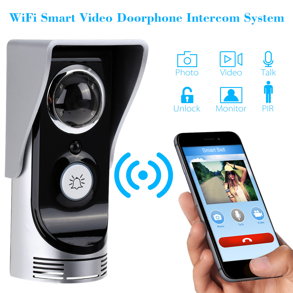 unknown WiFi Smart Video Doorphone 0.3Mega Pixels Wireless Video Doorbell AP Intercom System Rainproof Android IOS APP Mobile
