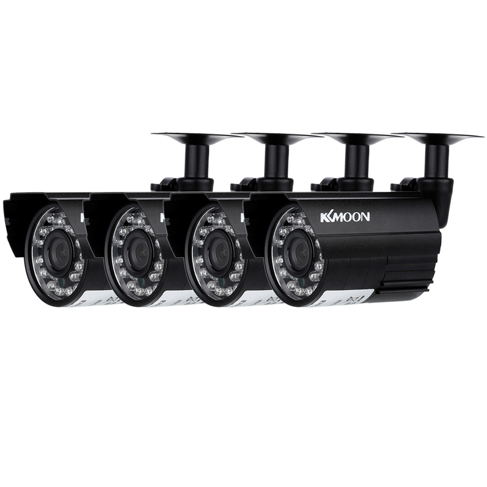 unknown KKMOON 4pcs AHD 720P Weatherproof CCTV Cameras Kit IR CUT Color CMOS Home Security System 3.6mm