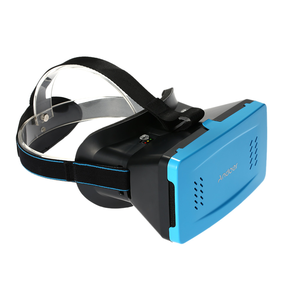 unknown Andoer Portable Plastic Version 3D VR Glasses Virtual Reality DIY 3D Video VR Glasses with Magnetic Switch Hand Belt for All 3.5 ~6