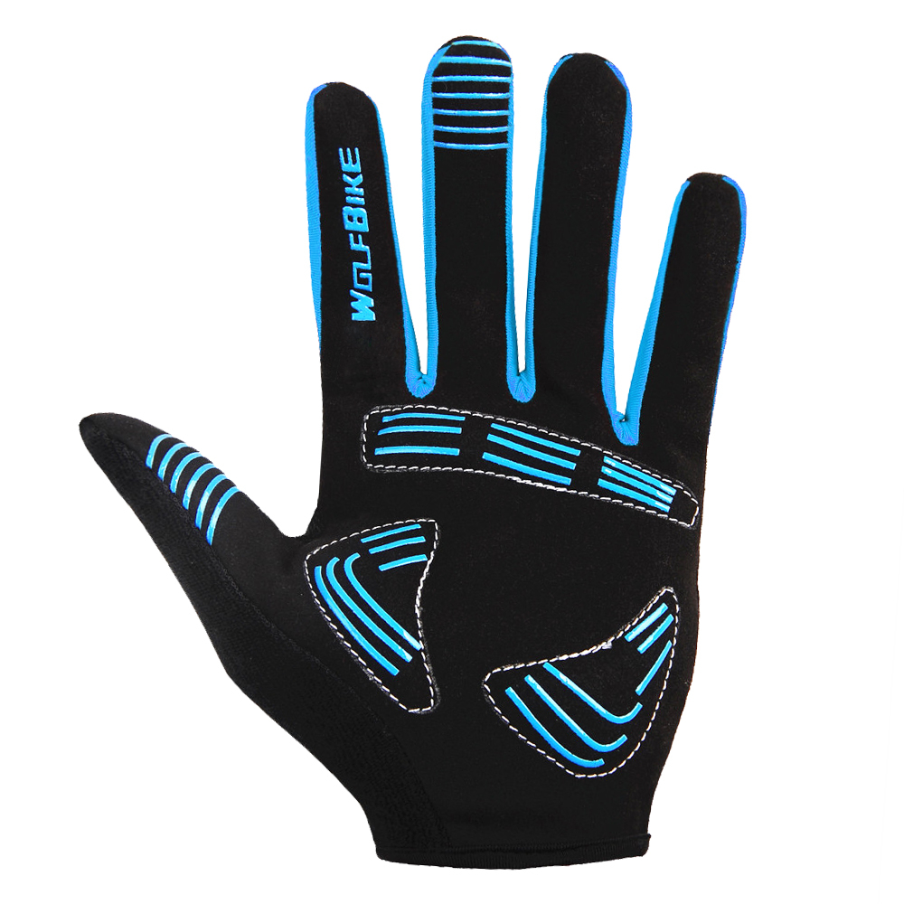 unknown Wolfbike Men Women Bicycle Cycling Full Finger Gloves