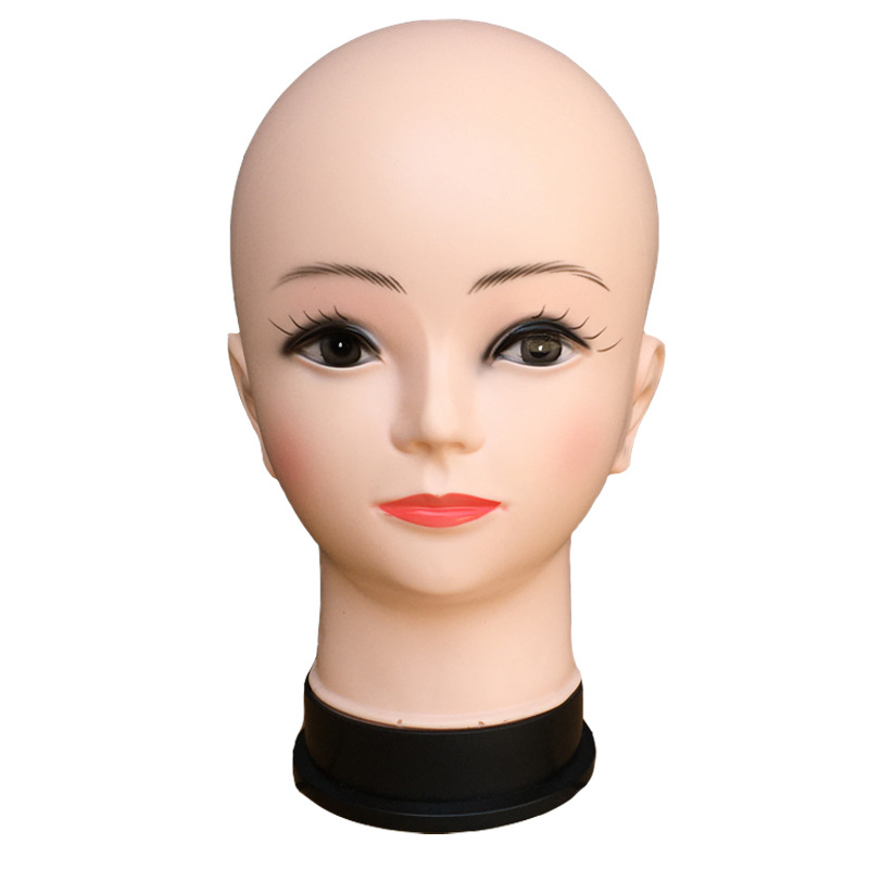 Wig model head lady doll small bald hair salon trim wig with dummy model can needle shape head Big ears female head-L