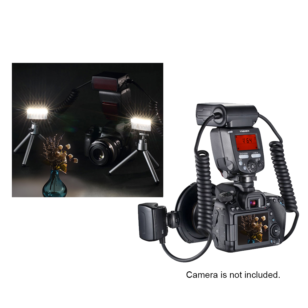 ETTL Macro Flash Speedlite 5600K with 2pcs Flash Heads and 4pcs