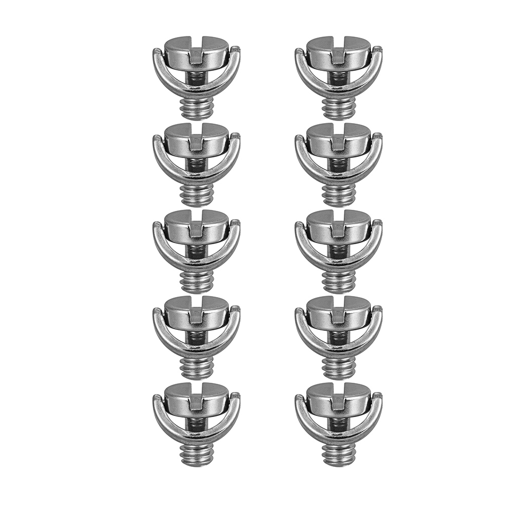 10pcs 1/4"-20 D Shaft D-ring Mounting Screw Adapter Tripod Monopod Quick Release Plate Camera Fixing Screw