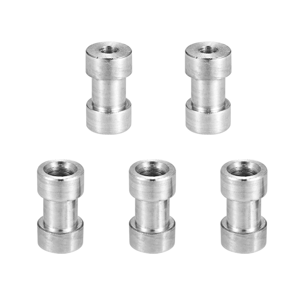 5pcs 1/4"-20 and 3/8"-16 Female Spigot Screw Threaded Adapter for Camera Flash Light Bracket