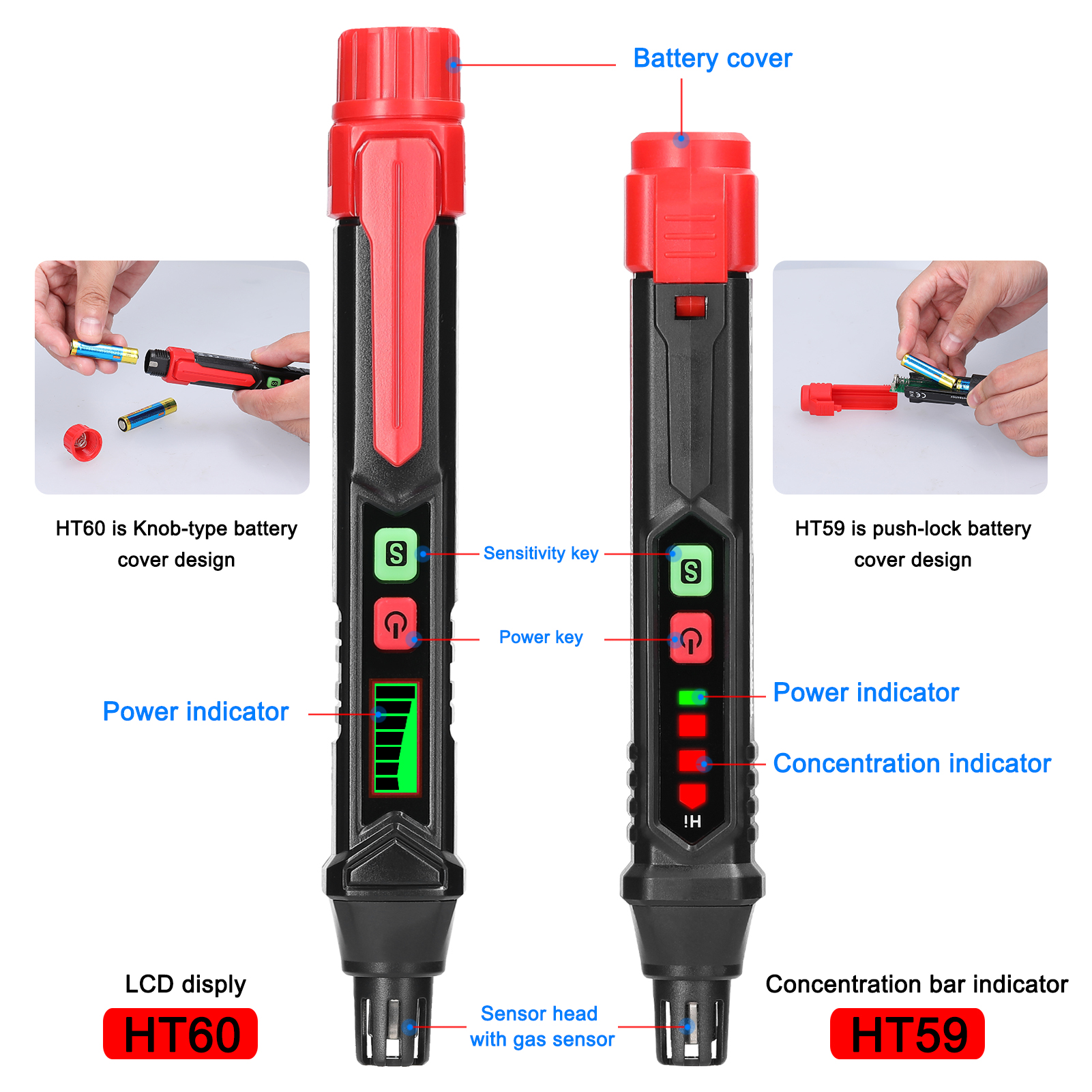 Handheld Combustible Gases Leak Detector Natural Gases Leakage Tester Portable PPM Meter Combustible Gases Analyzer Pen