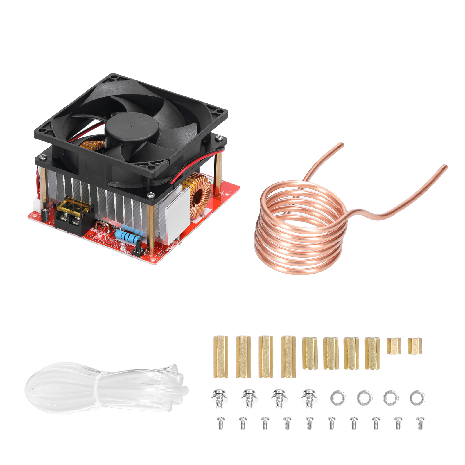 1000W ZVS Induction Heating Board Module Low Voltage Heater Coil Flyback Driver Heater with Copper Tube for DIY Small Parts Hardening Annealing