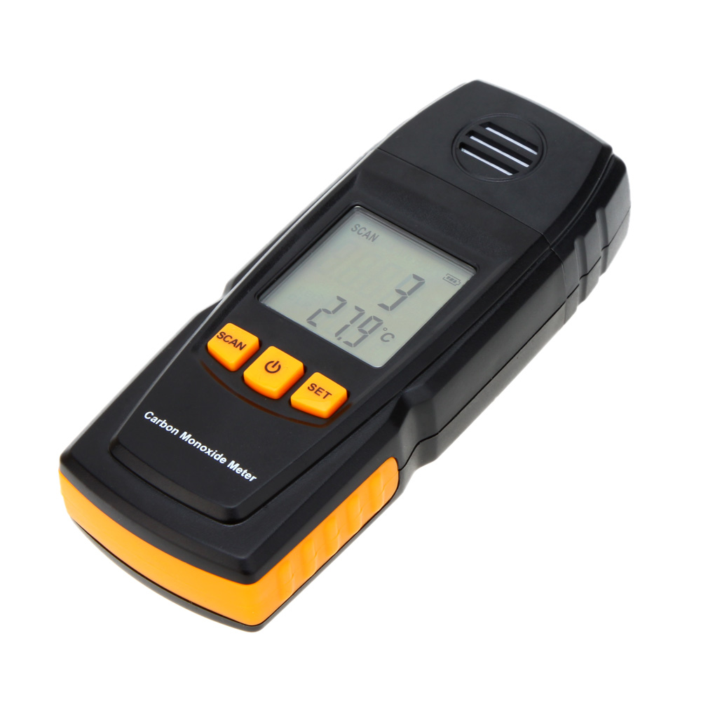 KKmoon Handheld Carbon Monoxide Meter with High Precision CO Gas Tester Monitor Detector Gauge 0-1000ppm GM8805