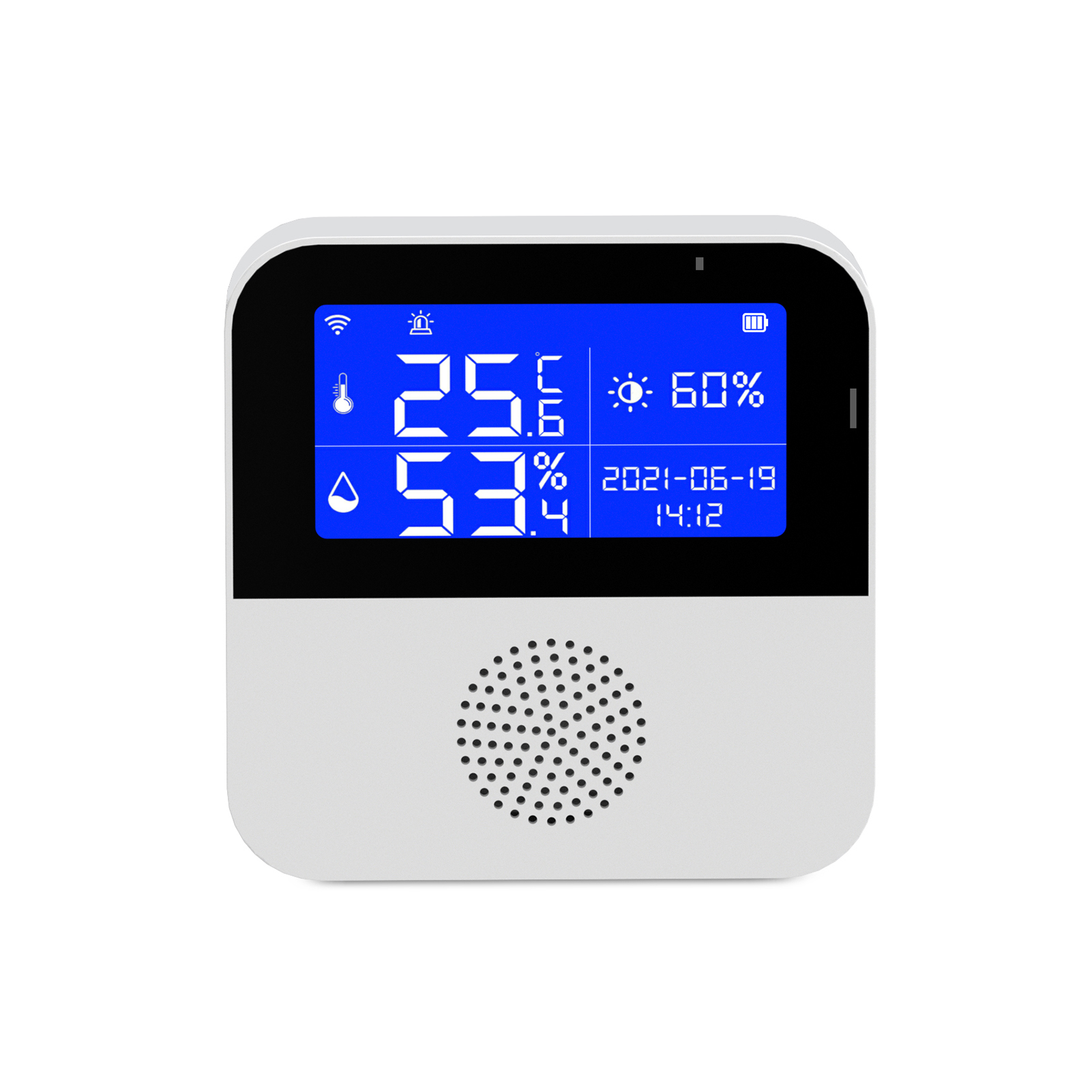 Wi-Fi Temperature Humidity Meter Indoor Hygrometer Temperature Sensor Alarm  APP Control 2.9-inch LCD Backlight Display ℃ / ℉ with Time Date for Home