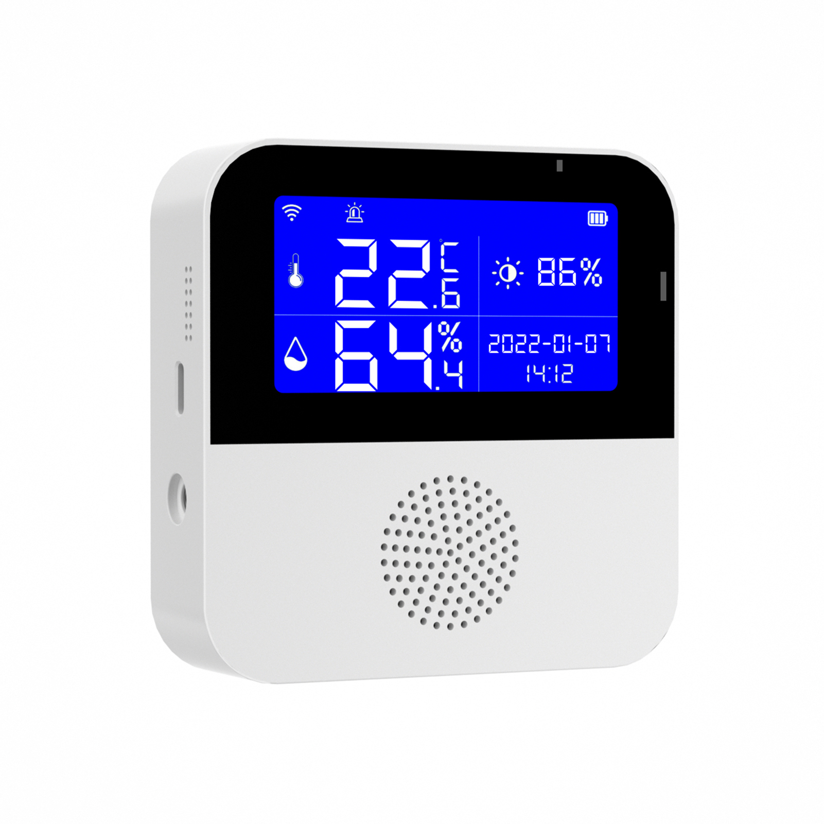 Wi-Fi Temperature Humidity Meter Indoor Hygrometer Temperature Sensor Alarm  APP Control 2.9-inch LCD Backlight Display ℃ / ℉ with Time Date for Home