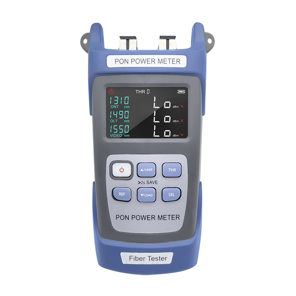 Handheld PON Power Meter Optical Fiber Tester Network Engineering Ten Data Storage 1310nm 1490nm 1550nm Video FTTX ONT OLT Signals Measurement Device