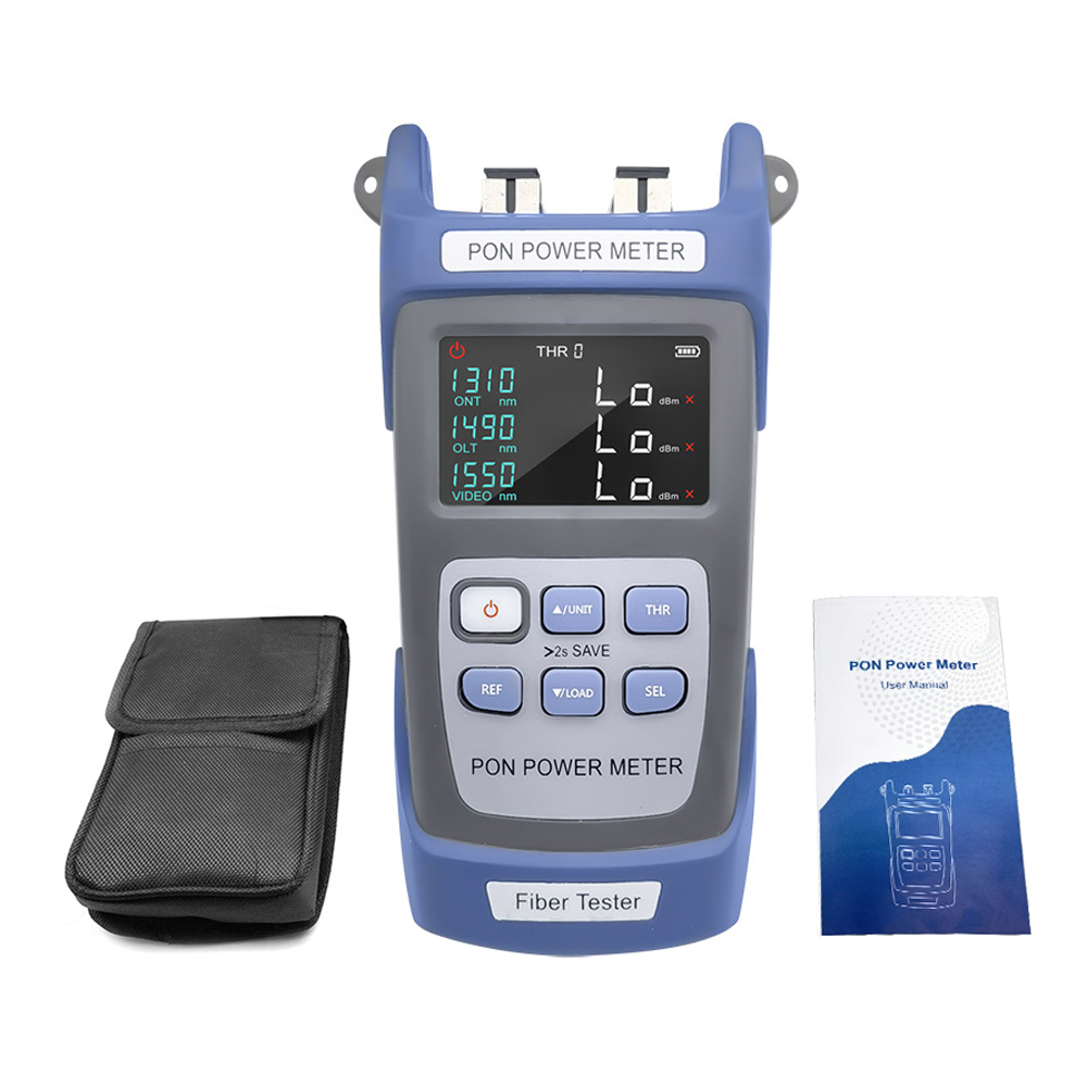 Handheld PON Power Meter Optical Fiber Tester Network Engineering Ten Data Storage 1310nm 1490nm 1550nm Video FTTX ONT OLT Signals Measurement Device