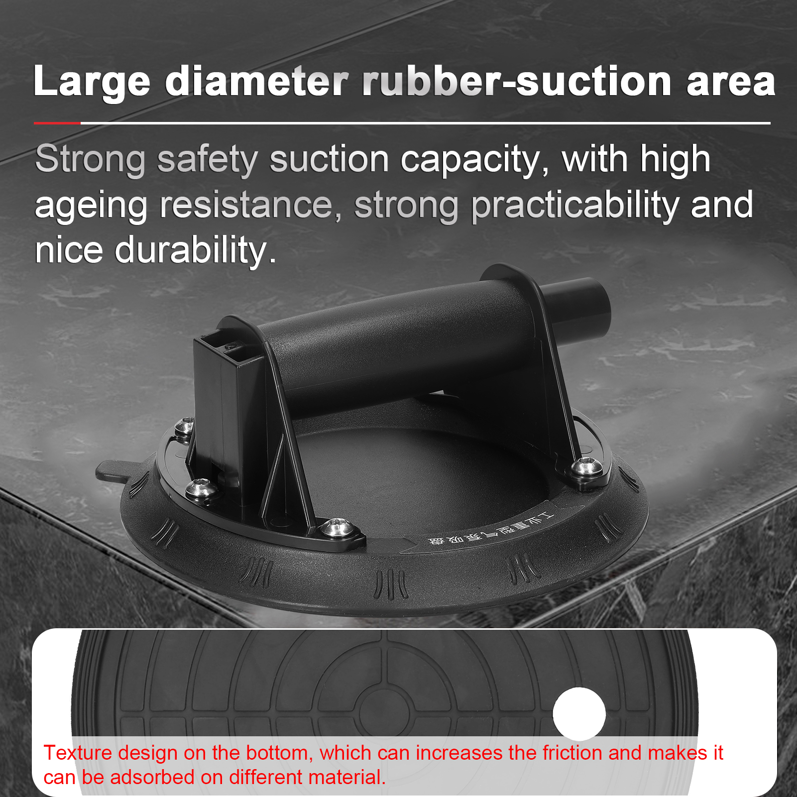 Manual Vacuum Suction Cup 100kg High Bearing Capacity Hand-pump Sucker Heavy Duty Vacuum Ceramic Tile Lifter for Granite Glass Lifting Tool