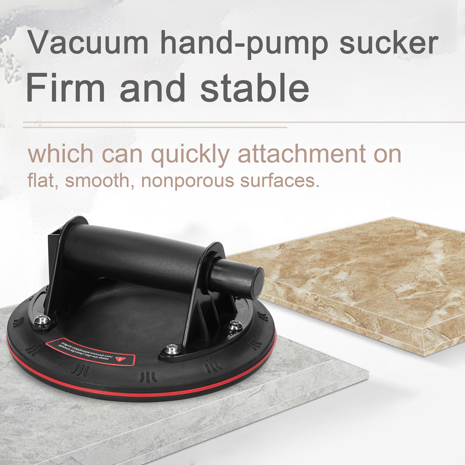 Manual Vacuum Suction Cup 100kg High Bearing Capacity Hand-pump Sucker Heavy Duty Vacuum Ceramic Tile Lifter for Granite Glass Lifting Tool