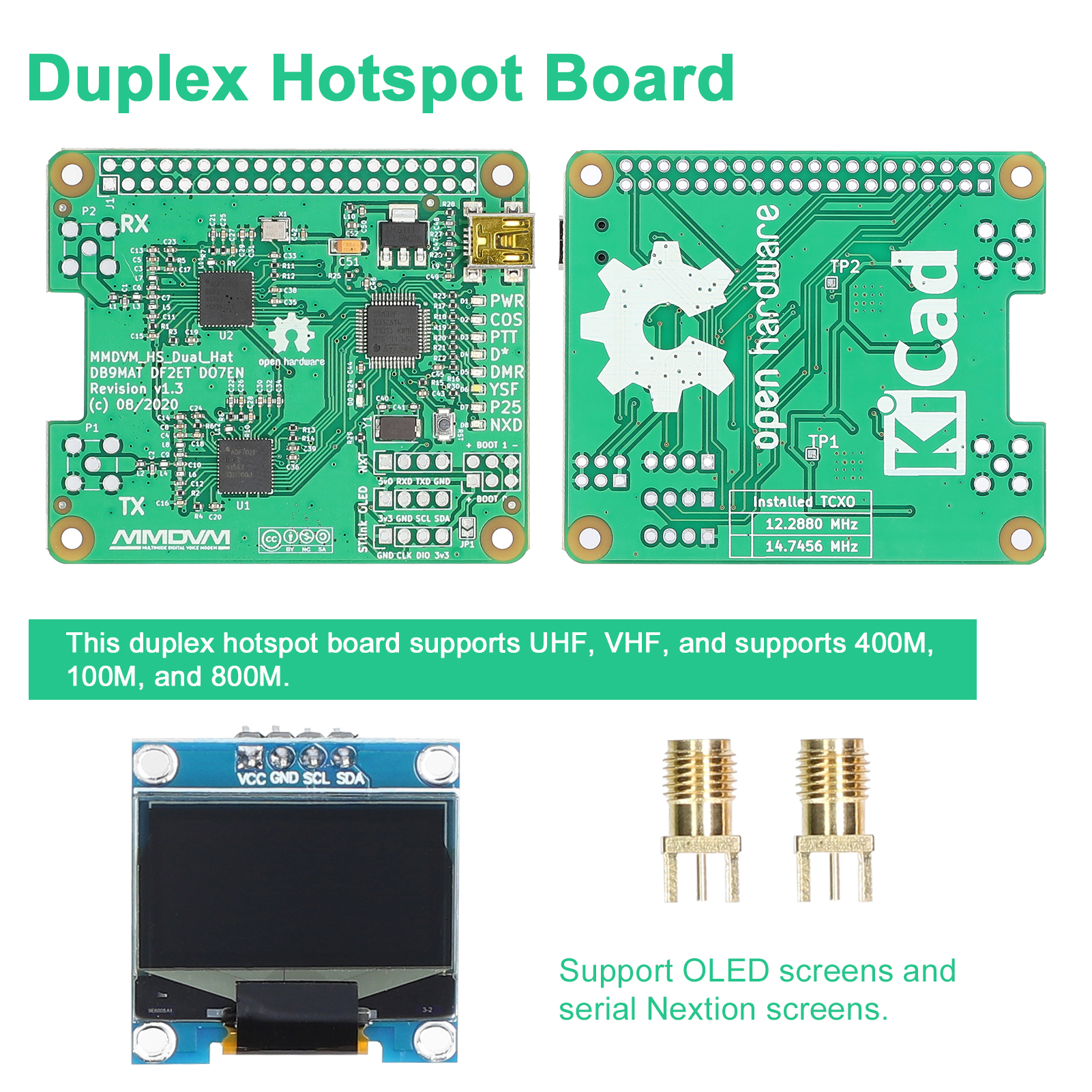 MMDVM Duplex Hotspot Board With OLED Display Support DMR P25 D Star ...