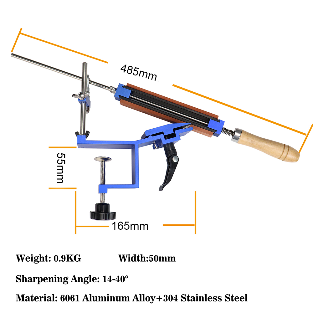 Portable Cutter Sharpener Professional Metal Kitchen Sharpening System Tools Fix-angle Whetstone Grinder Machine with Grind Stones