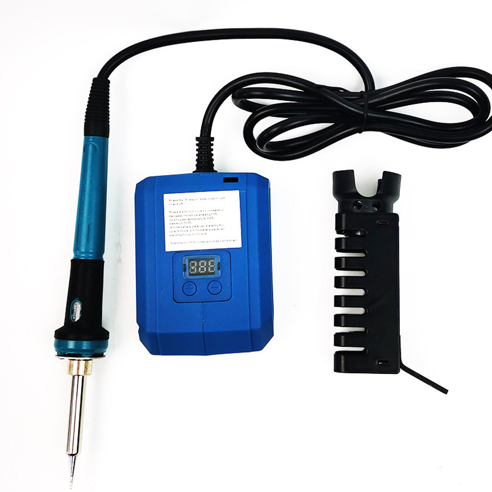 60W Professional Digital Display 300-510℃ Temperature Adjustable Electric Soldering Iron Tool Lithium Mini Soldering Station