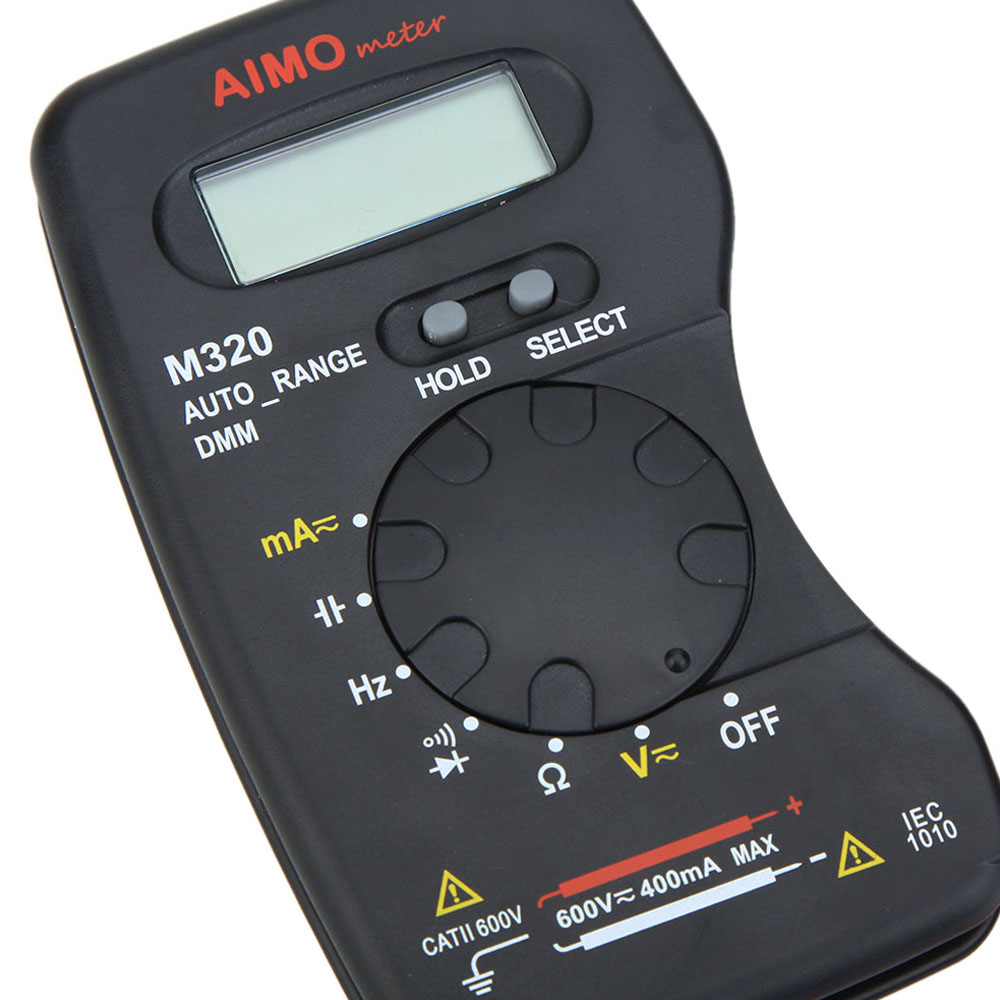 AIMO M320 Pocket Size Handheld LCD Digital Multimeter DMM Frequency Capacitance Measurement Data Hold Auto Range