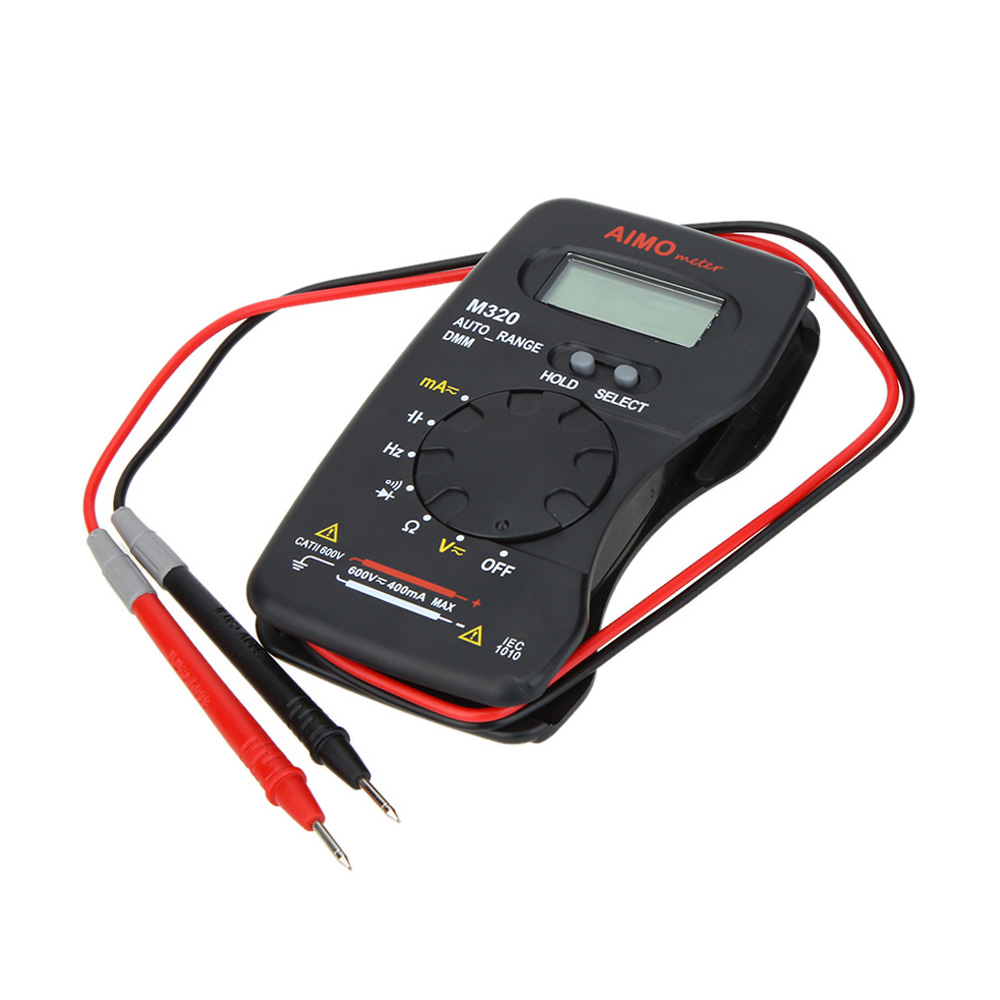 AIMO M320 Pocket Size Handheld LCD Digital Multimeter DMM Frequency Capacitance Measurement Data Hold Auto Range