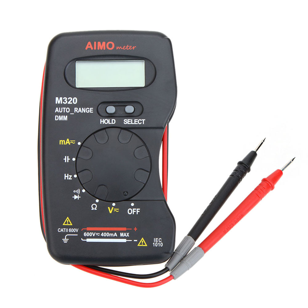 AIMO M320 Pocket Size Handheld LCD Digital Multimeter DMM Frequency Capacitance Measurement Data Hold Auto Range