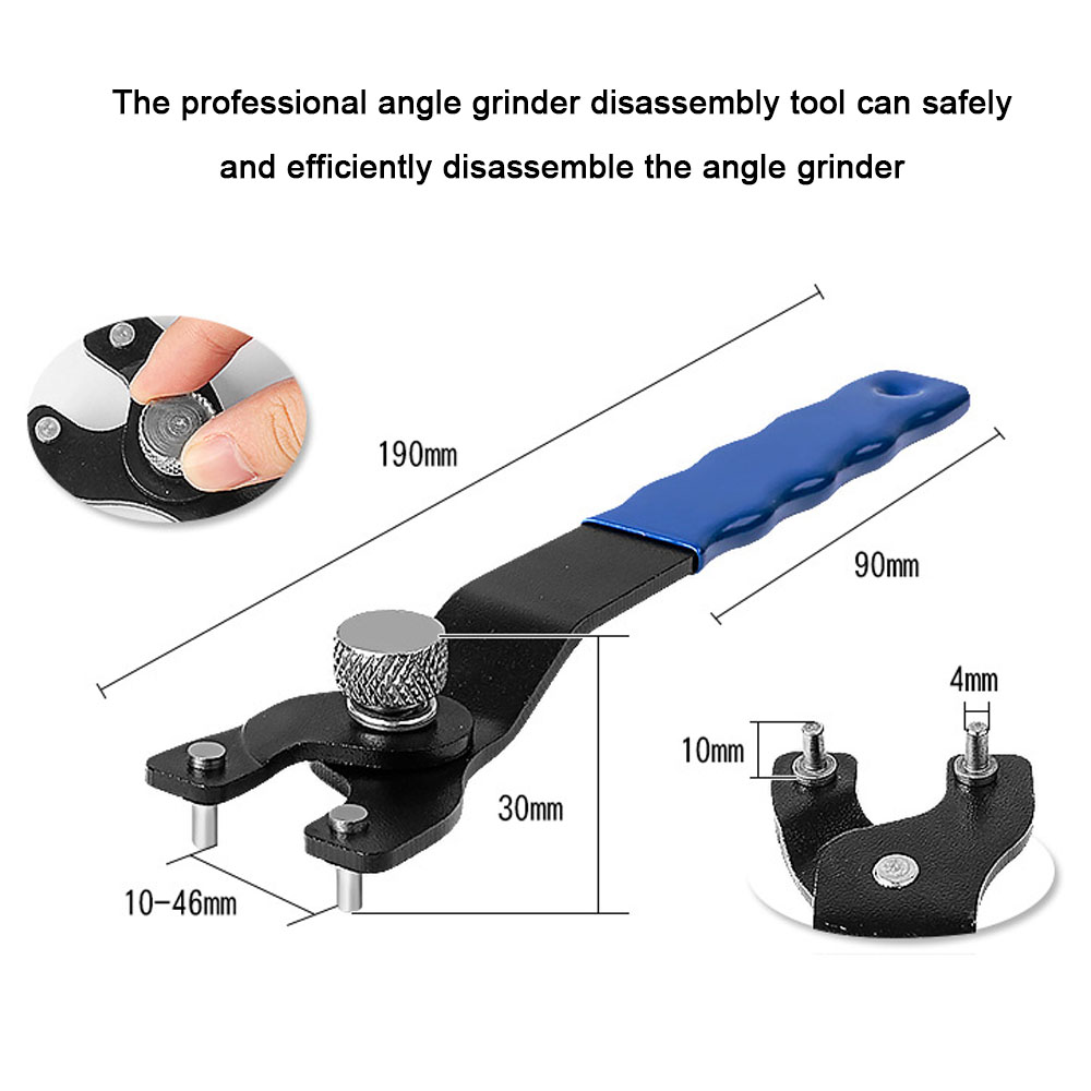 Adjustable Opening Distance Angle Grinder Spanner Angle Grinder Wrench Trimmers Edges Cutting Machine Wrench Angle Grinder Disassemble Tool