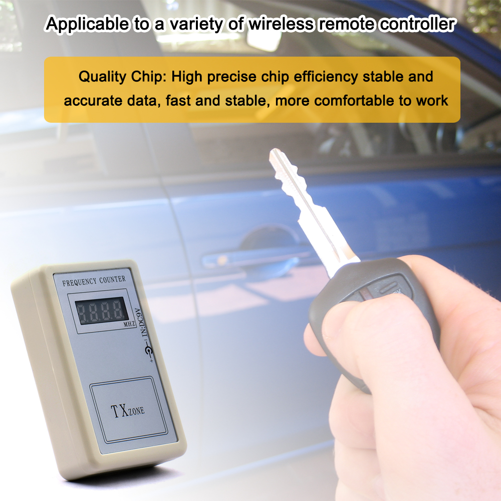 250MHz-450MHz Frequency Reader Handheld Digital Wireless Frequency Counter Multi-Function Compatibility Remote Controller Frequency Tester