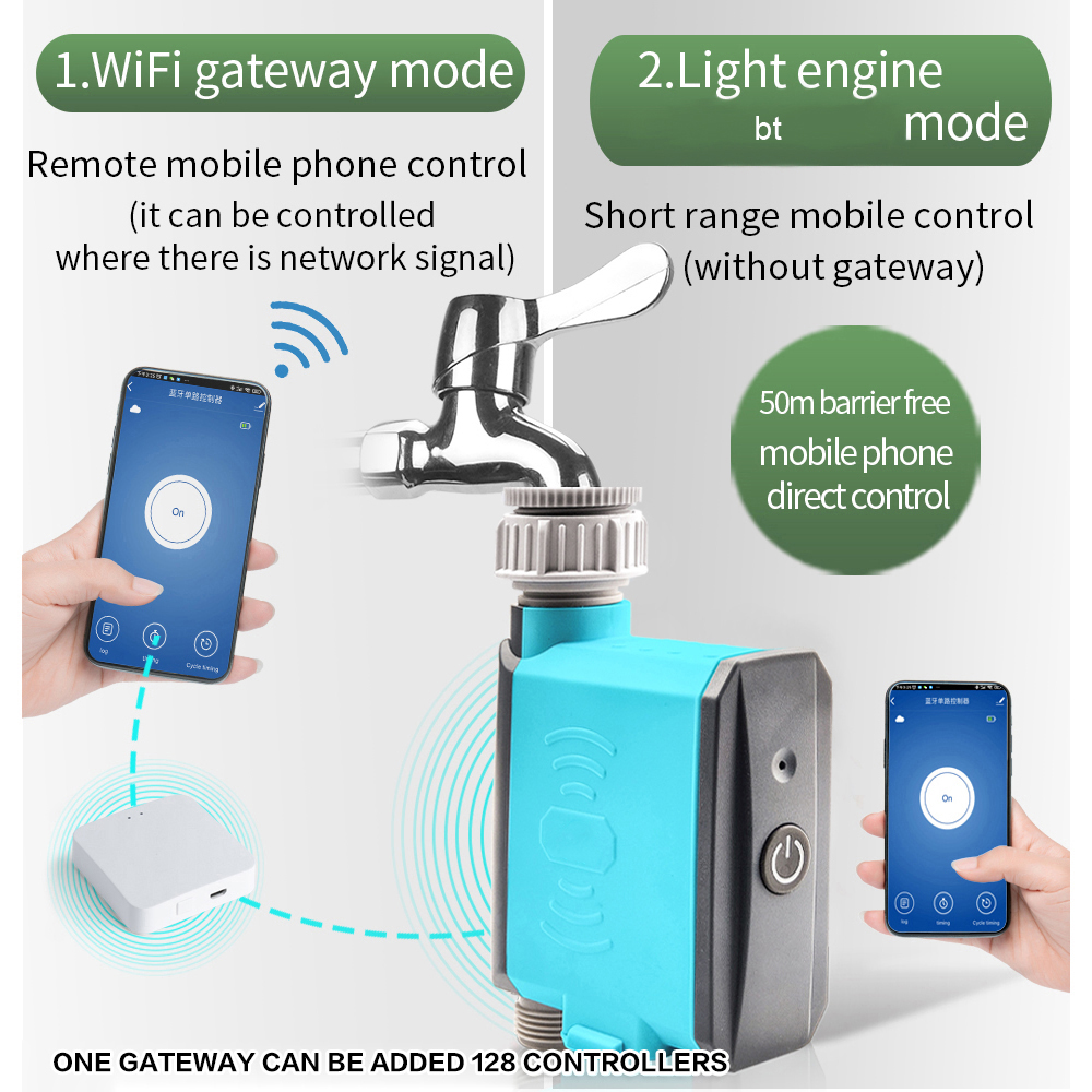 Intelligent Smartphone Wifi BT Irrigation Controller Plant Watering Timer Garden Irrigation Control Device Watering Machine Auto Irrigation Tool