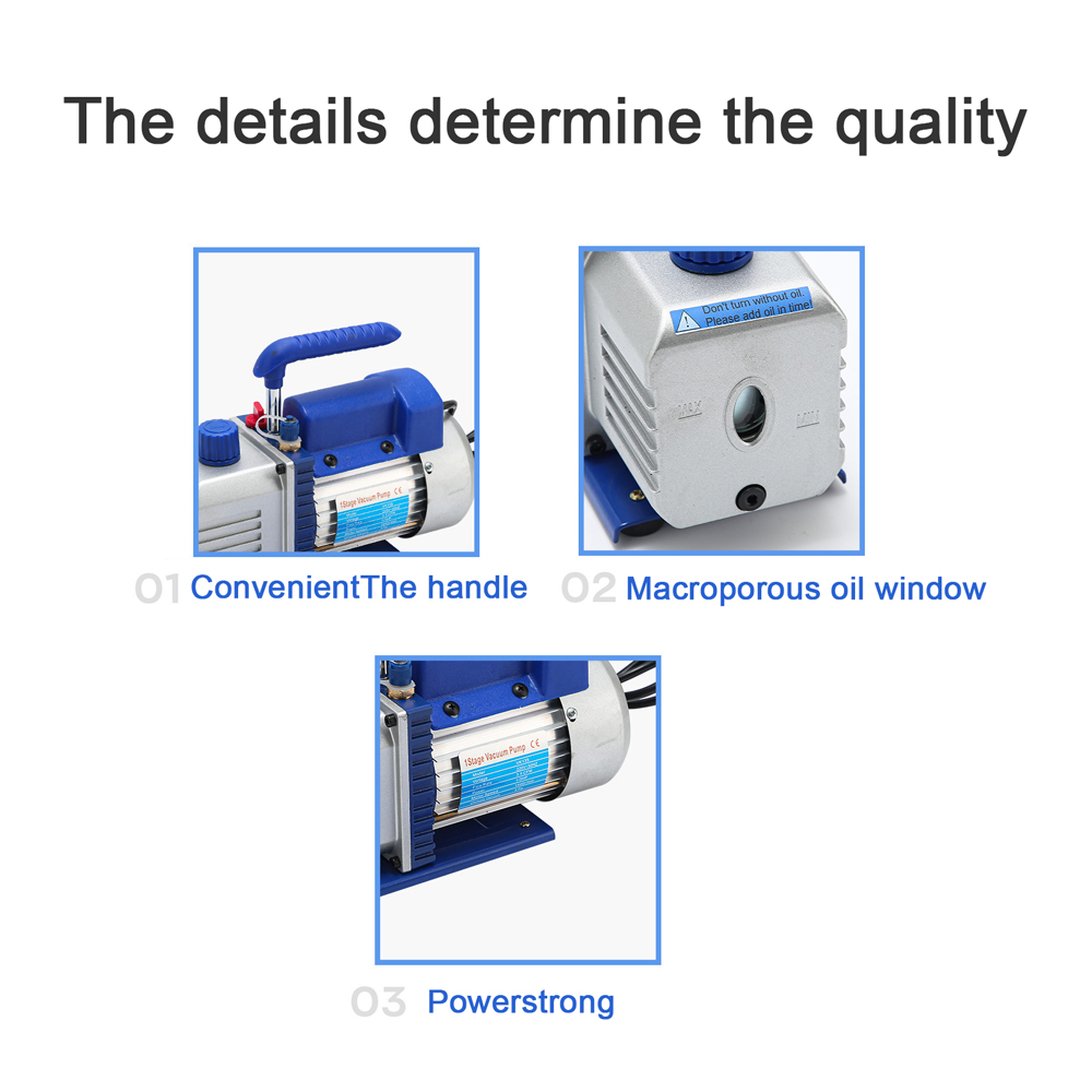 Handheld Integrated Vacuum Pump With Rotaional Piece Air-conditioner Maintenance Refrigerant Refrigeration Pump Brushless Copper Motor