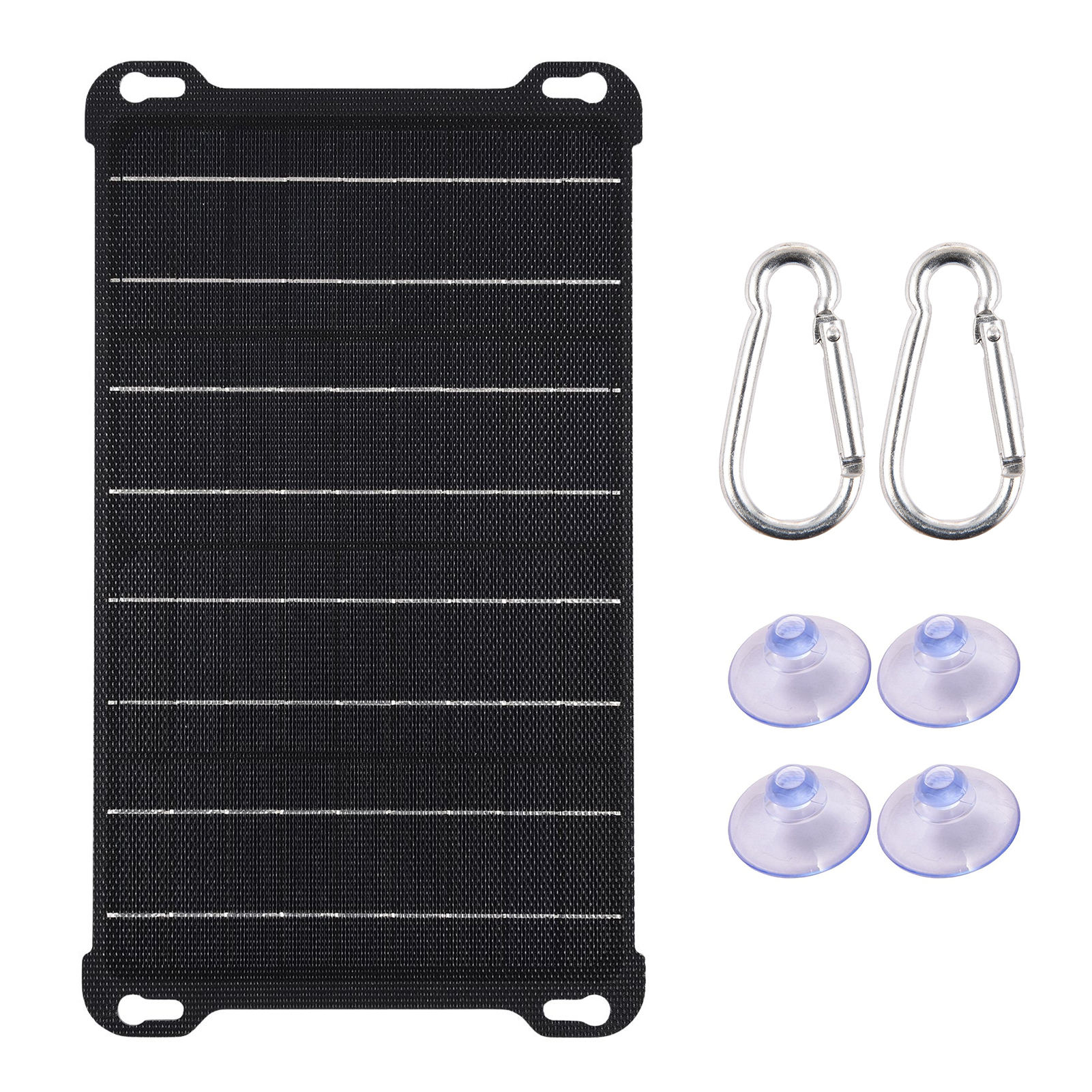 15W ETFE Solar Panel Solar Charger IPX6-Waterproof Portable Solar Power Monocrystalline Silicon Solar Module High Efficiency with Dual USB Port