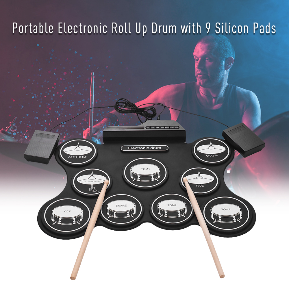 Roll up online electronic drum kit