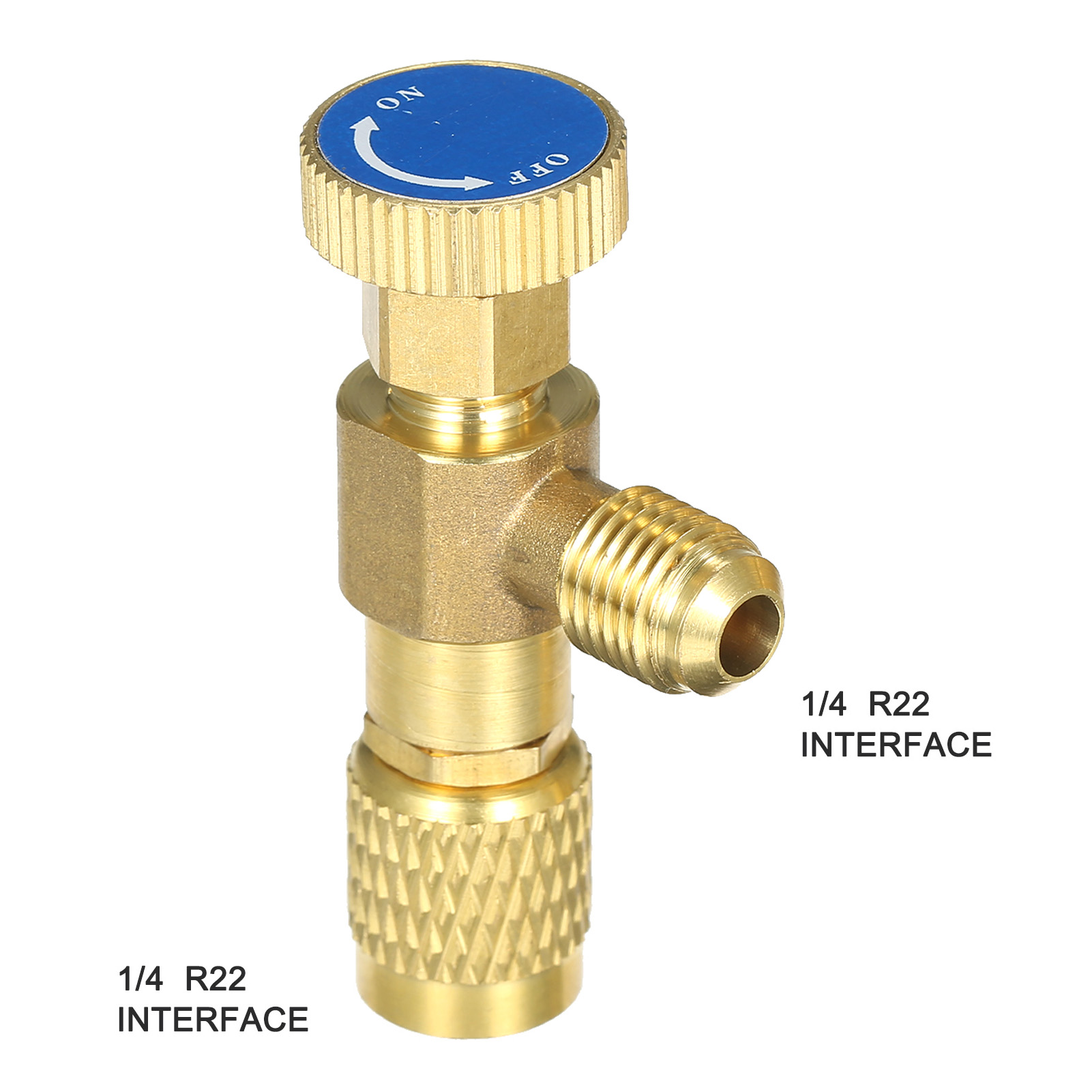 R12 R410 Refrigerant Charging Valve, Air Conditioning Refrigerant Liquid Safety Valve Copper Flow Control Valves Copper and Fluorine Safety Valve