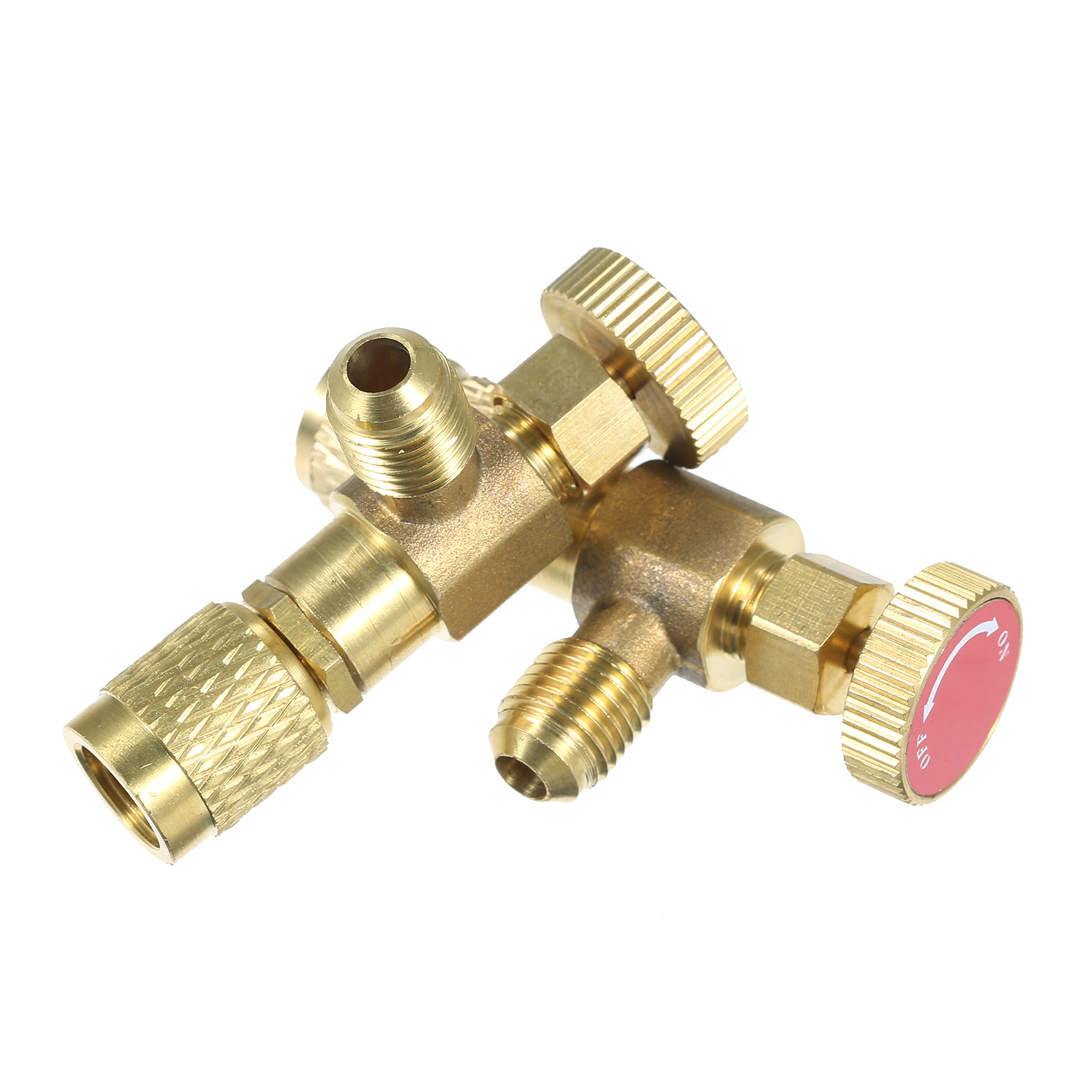 R12 R410 Refrigerant Charging Valve, Air Conditioning Refrigerant Liquid Safety Valve Copper Flow Control Valves Copper and Fluorine Safety Valve