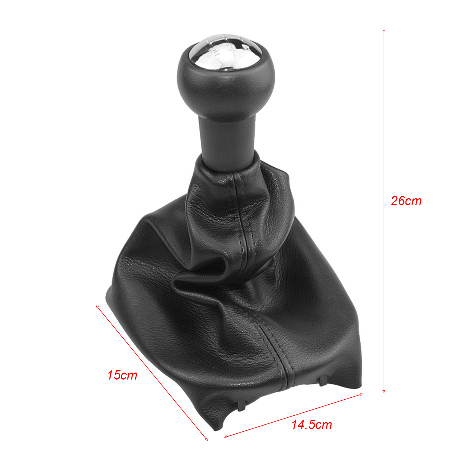 Gear Shift Cover, 5 Speed Gear Shift Stick Knob Dust-proof Cover Gaiter Boot Leather Replacement for Peugeot 207 307 406