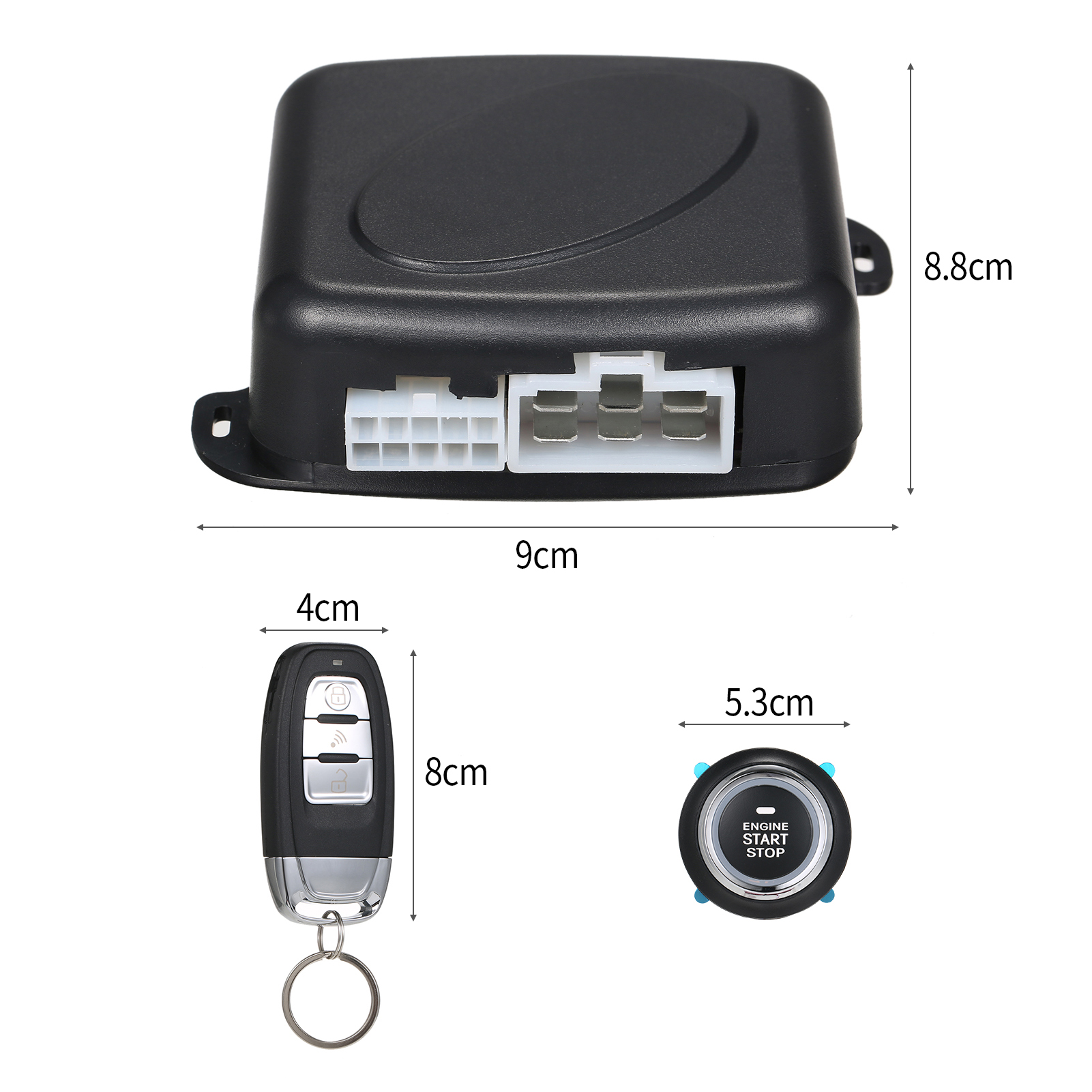 Passive Keyless Entry Car Alarm System Car Keyless Entry Starter System Lock Unlock Push Button Car Remote Starter Stop System