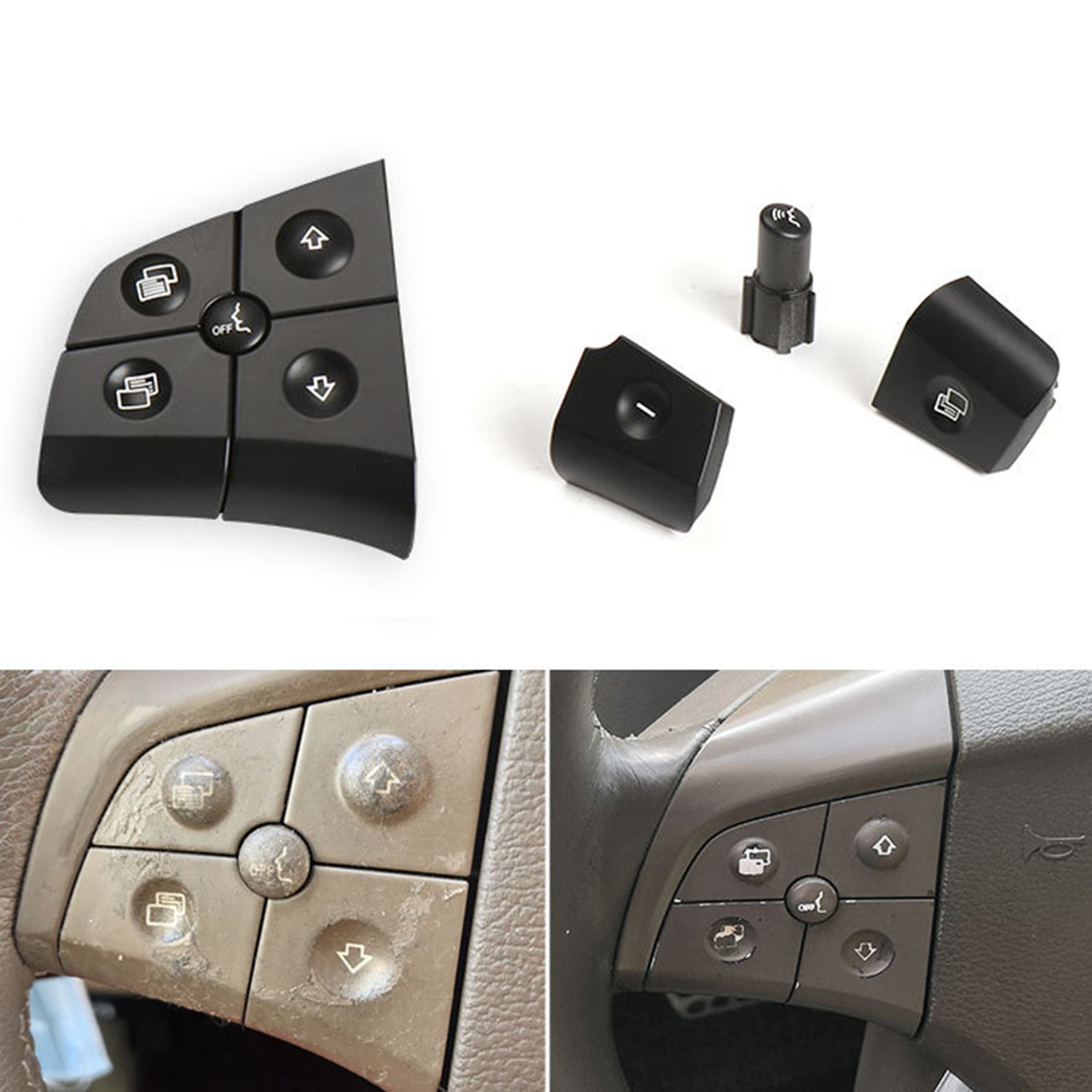 Steering Wheel Control Buttons Switch Replacement for Mercedes Benz W164 W245 W251 ML GL B R Class