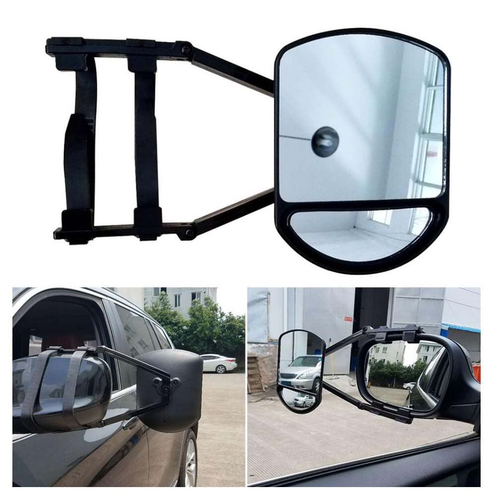 Car Towing Mirror Extended Rear View Mirror Wide Angle Auxiliary Mirror for Car Truck RV Trailer