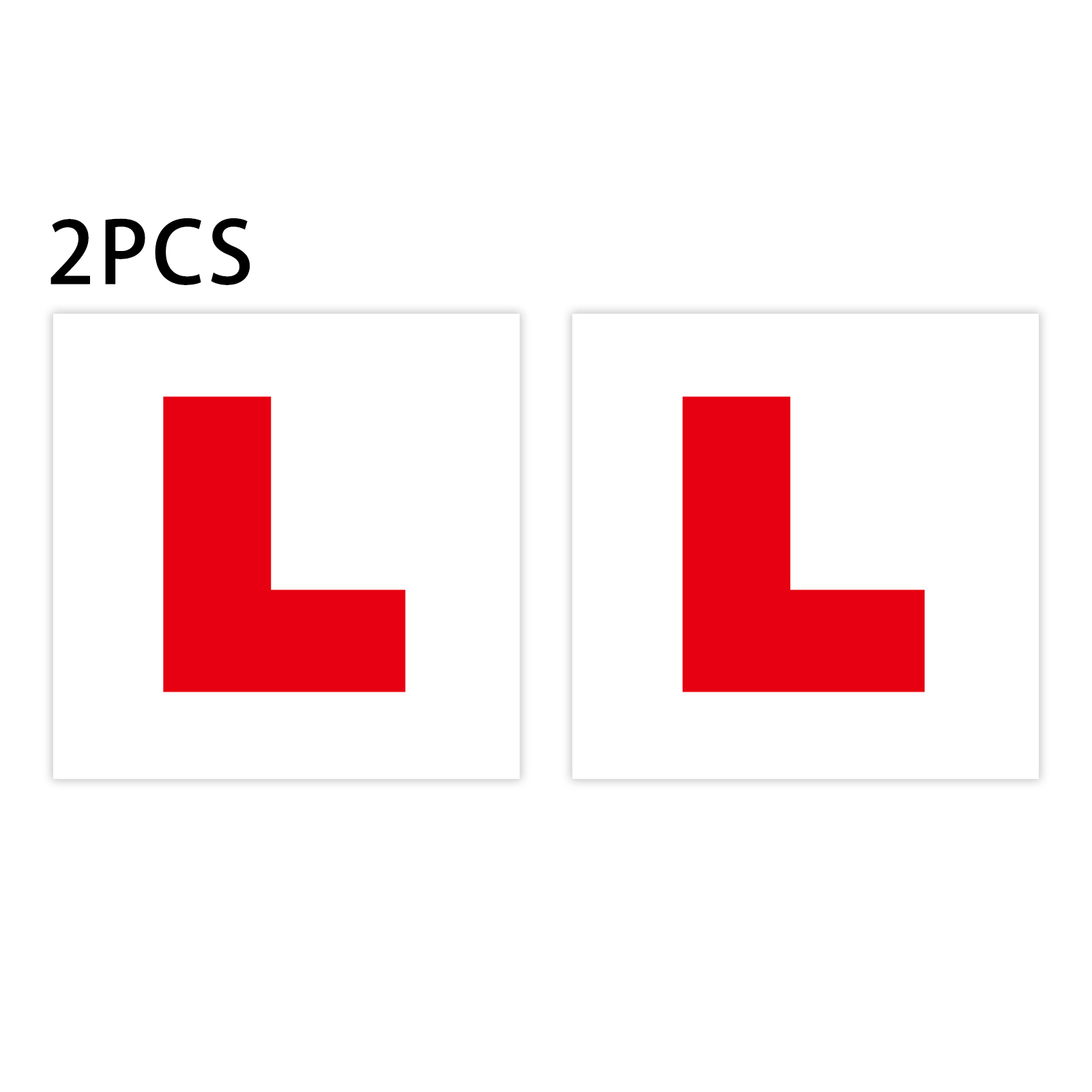 2 Pack of  Fully Magnetic L Plates for New Drivers,Learner Plates with Stronger Magnetism and Bigger Thickness