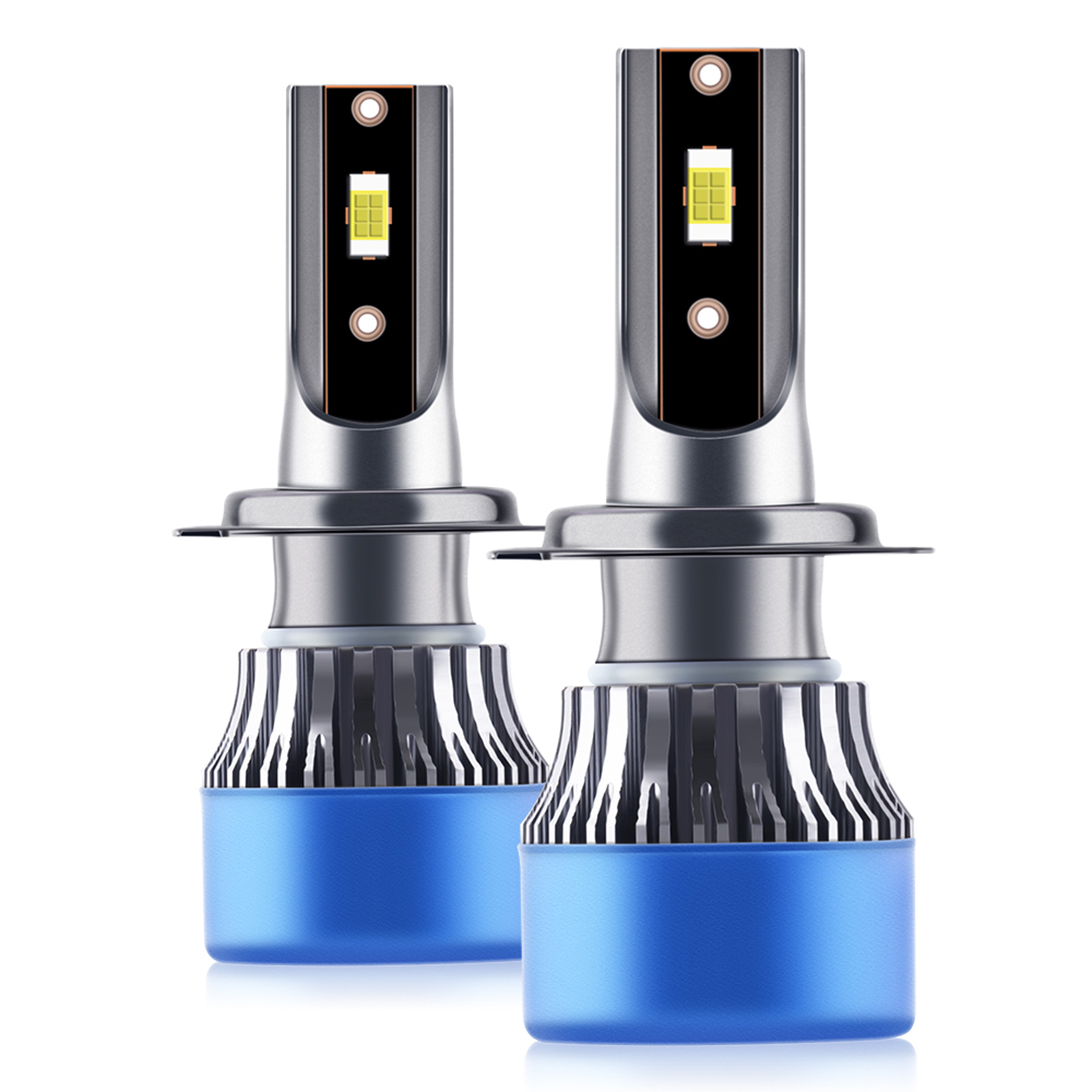 2Pcs IP68 Waterproof Car LED Headlight Bulbs LED Driving Lamp All-in-one Conversion Kit 50W H7