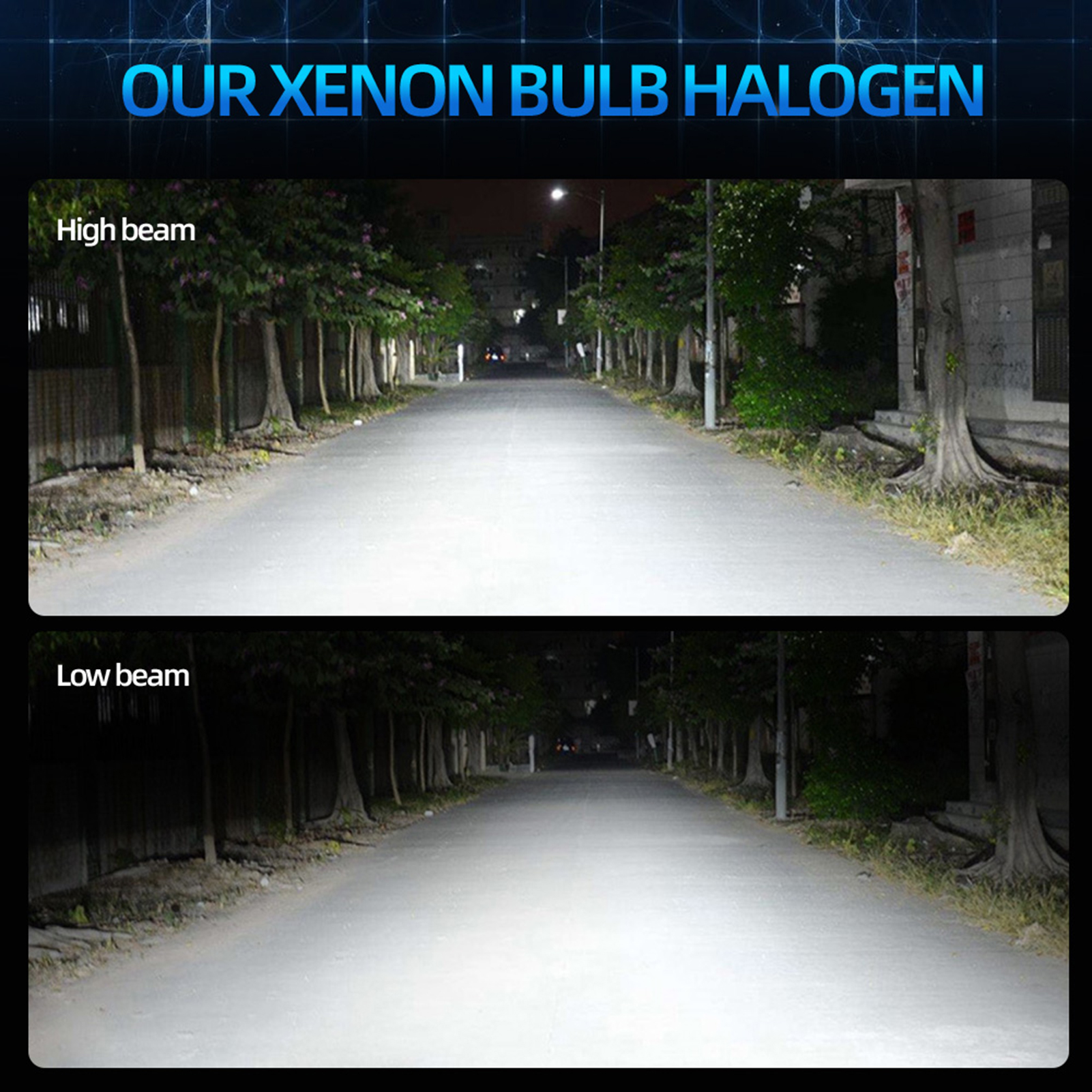 2Pcs IP68 Waterproof Car LED Headlight Bulbs LED Driving Lamp All-in-one Conversion Kit 50W H7