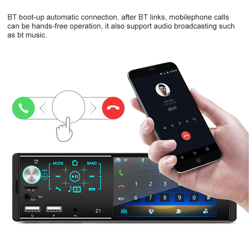 Z1 4.1in Multi-language Car BT MP5 Player Auto Touched Screen Car Music and Video Player Auto Multi-media Player Radio Receiver