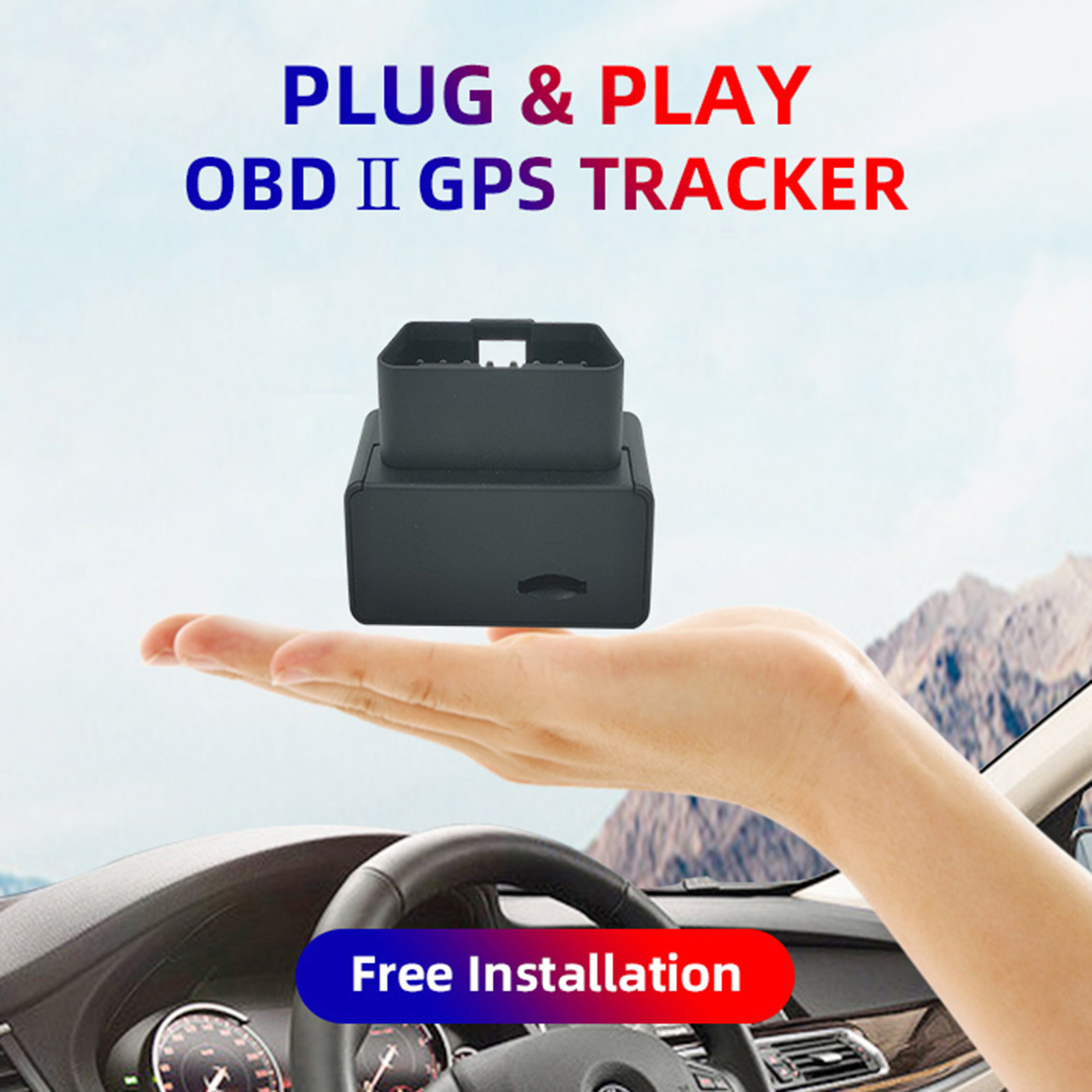 GPS Tracker for Vehicles Real-Time Vehicle OBD Small GPS Car Vehicle Tracker Device Locator OBDII GPS Tracker for Car Truck Taxi with Alarm System