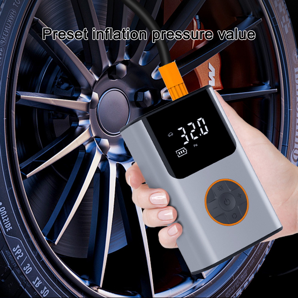 Car Air Pump 150PSI Cordless Air Compressor Portable Electric Tire Inflator with LED Light Auto-Off Function for Car Motorcycle Bicycle Tires Balls