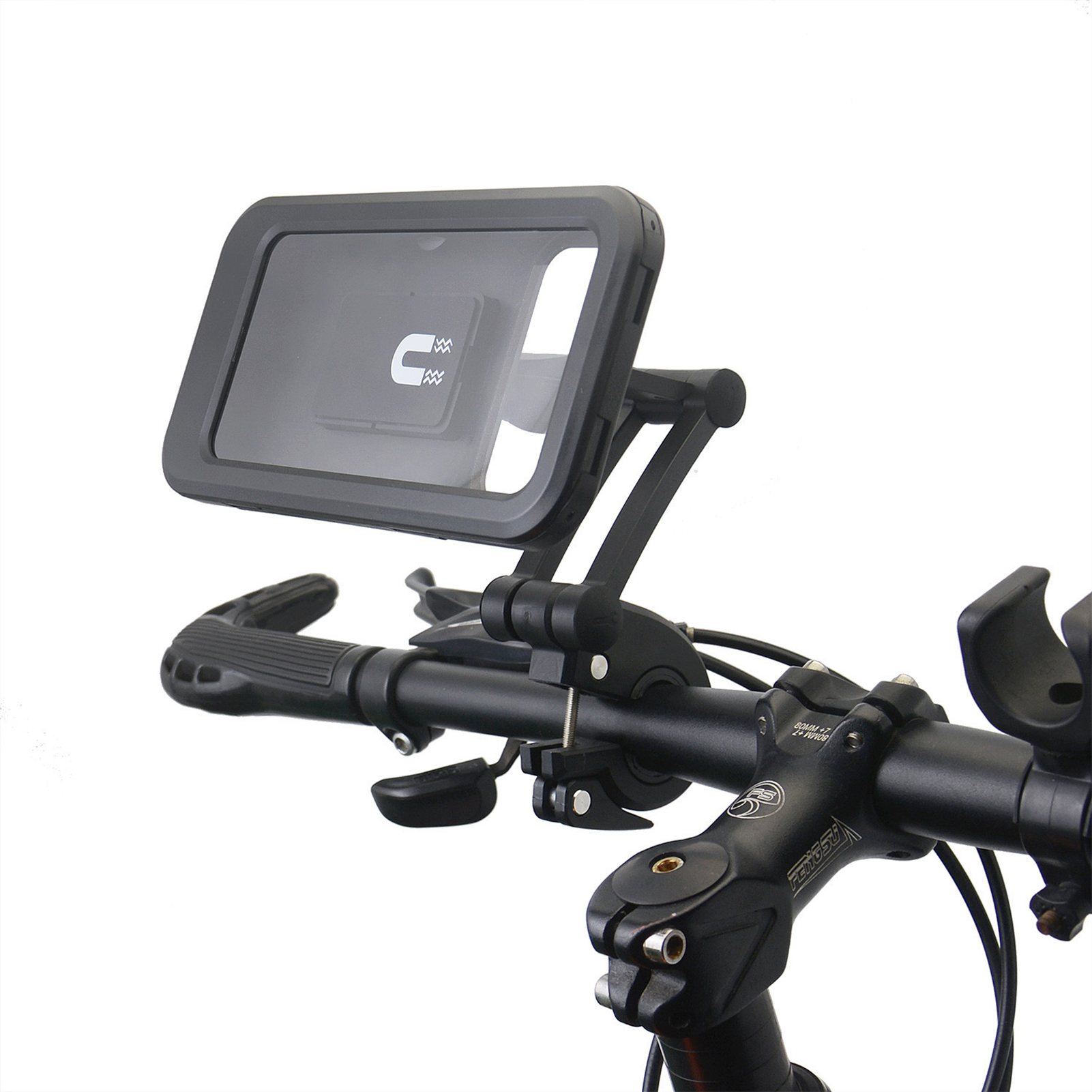 Universal Bicycle Phone Mount Bike Phone Holder Waterproof 360° Rotation Motorcycle Bike Bicycle Handlebar Mount Holder for  Riding Under 7'' Phone