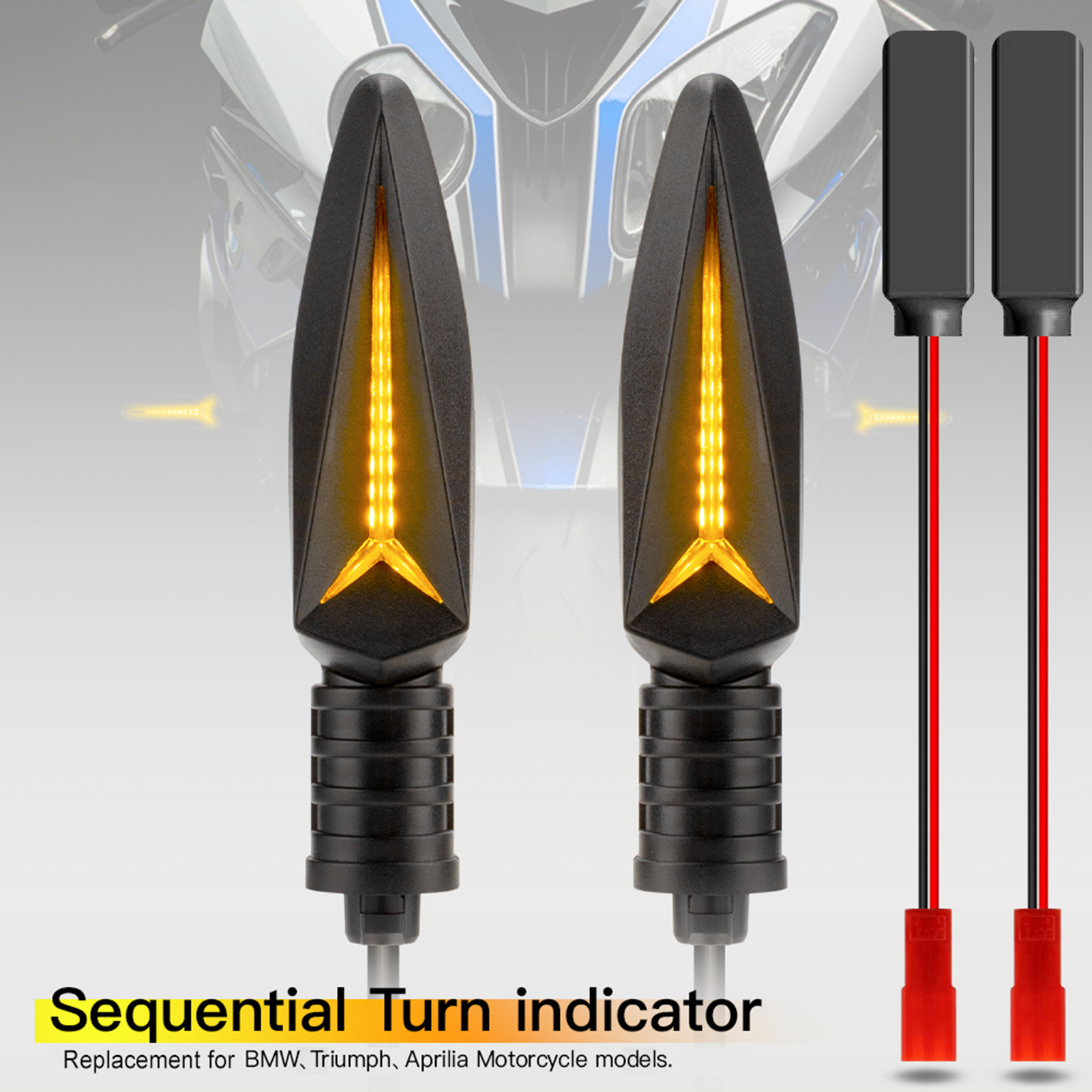 Motorcycle LED Turn Signal Indicator Light Replacement for BMW Aprilia Triumph Motorcycle