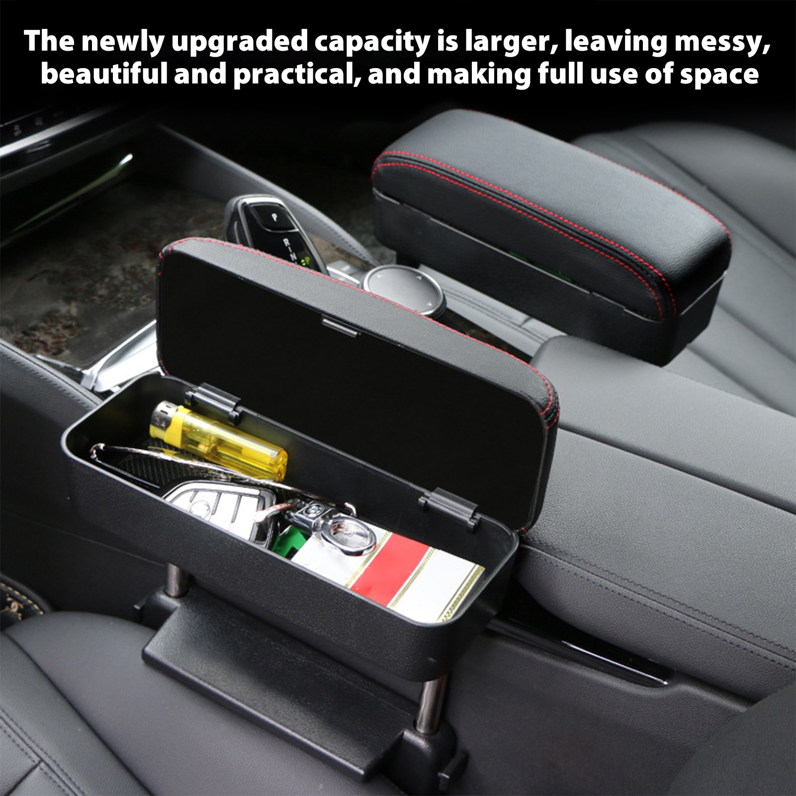 Car Armrest Center Console Box Extender, Adjustable Height Armrest Support Elbow Rest Pad for Most Vehicle, SUV, Armrest for Truck Interior Accessories